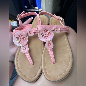 Pink Sandals with Decorative Accents
